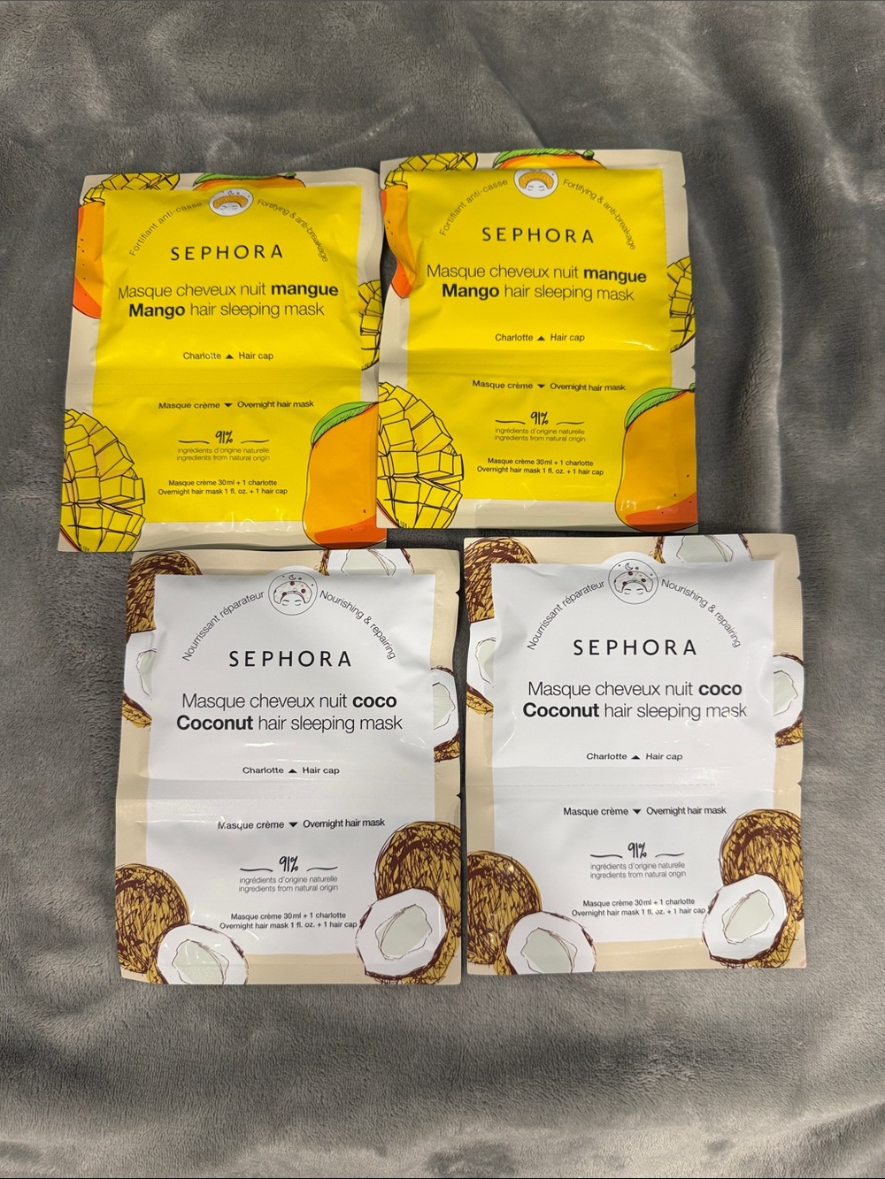 Sephora hair mask-Set of 4-Authentic-NWT